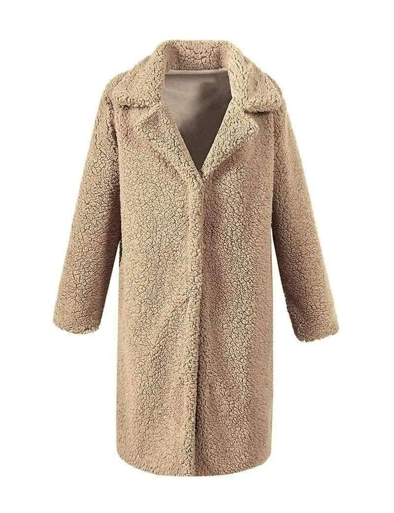 Winter Lambskin Faux Fur European and American Fashion Urban-Khaki-4