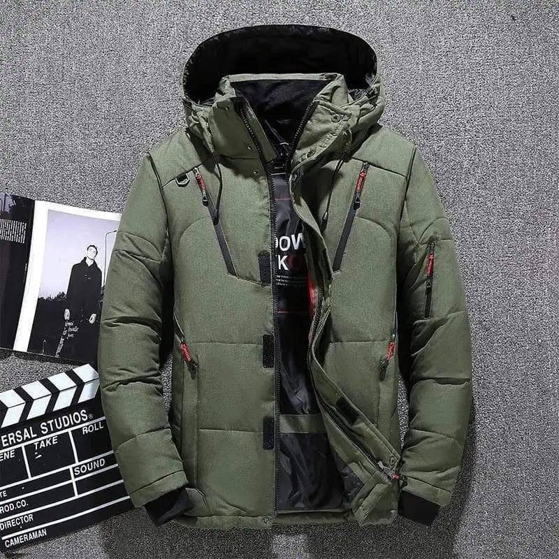 LOVEMI - Lovemi - Winter Thick Men Jacket Solid Hooded Coats Hat