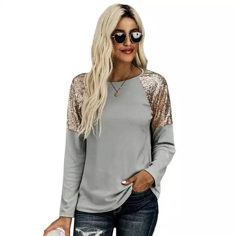 LOVEMI - Lovemi - Women's autumn sequin stitching casual sweater