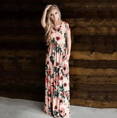 LOVEMI - Lovemi - Women's Flower Printing Maxi Dress