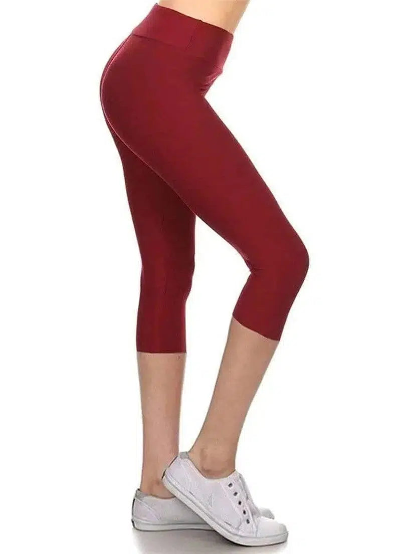 Women's Modal Leggings-Red-8