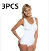 Sleeveless Women's Gym Tank Top-White3PCS-4