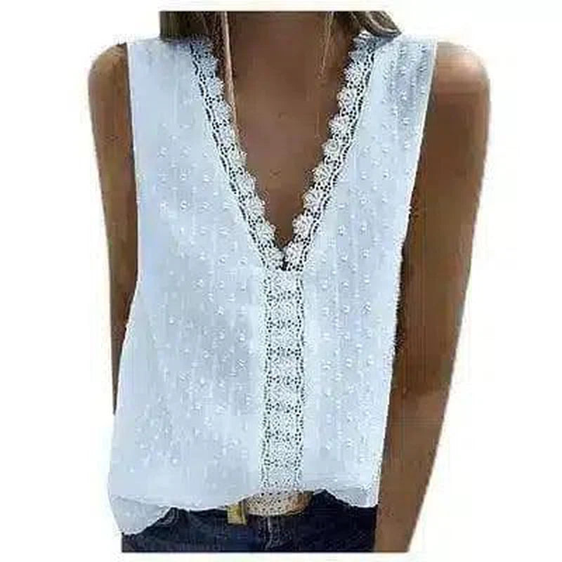 Stylish Chiffon Vest Top for Any Occasion-Light Blue-8