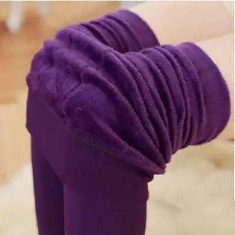 Women's solid color leggings-Purple-7