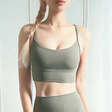 Chic High-Performance Sports Bra-Grey green-3