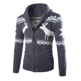 Men's fawn sweater Christmas cardigan sweater-4