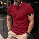 Men's Sports Button Pocket Short Sleeved-2