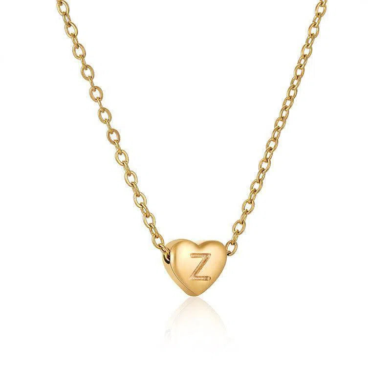 Ins Style Love Letter Necklace Women Stainless Steel Heart-shaped Niche Clavicle Chain Fashion Necklace-30