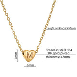 Ins Style Love Letter Necklace Women Stainless Steel Heart-shaped Niche Clavicle Chain Fashion Necklace-4