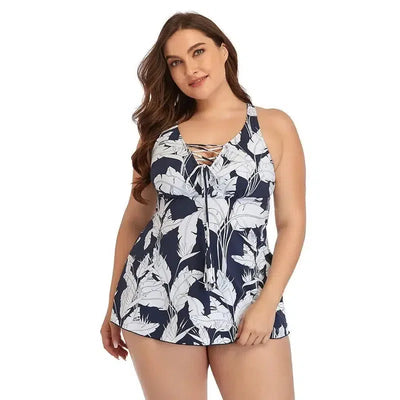 Swimwear Two Piece Women Swimsuit-Blue-4