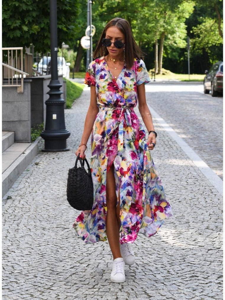 Chic Floral Maxi Dress - Summer Fashion-8