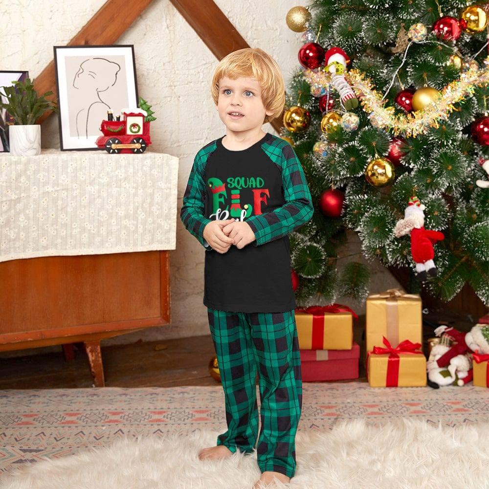 Printed Autumn Winter Christmas Set Parent-child Home Wear-Kids-5