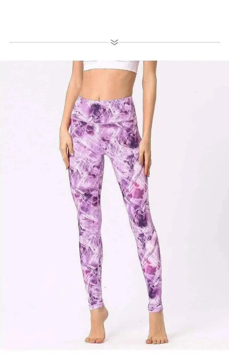 printed yoga leggings-Purple-6