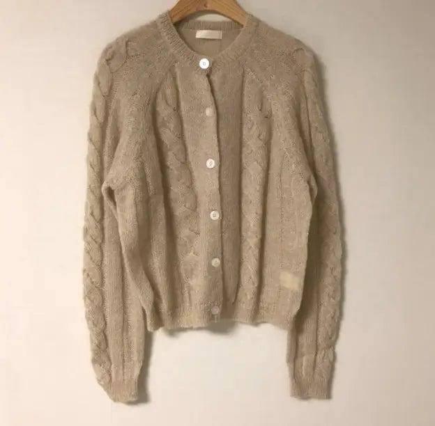 Regular Cardigans Sweaters-Beige-9