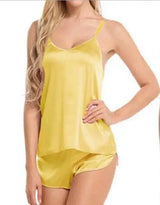 Lingerie V-neck Lingerie-Yellow-3