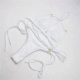 split bikini strap tether split swimsuit-White-4