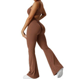 Slim Fit Hip Raise Jumpsuit Sexy Backless Exercise Yoga-5