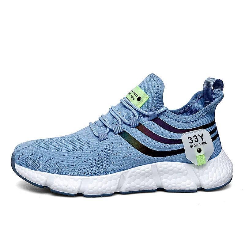 Sneakers Women Breathable Fashion Running-Blue-4