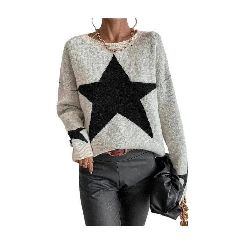 Sweater Women's Pullover Round Neck XINGX Thread Temperament-2