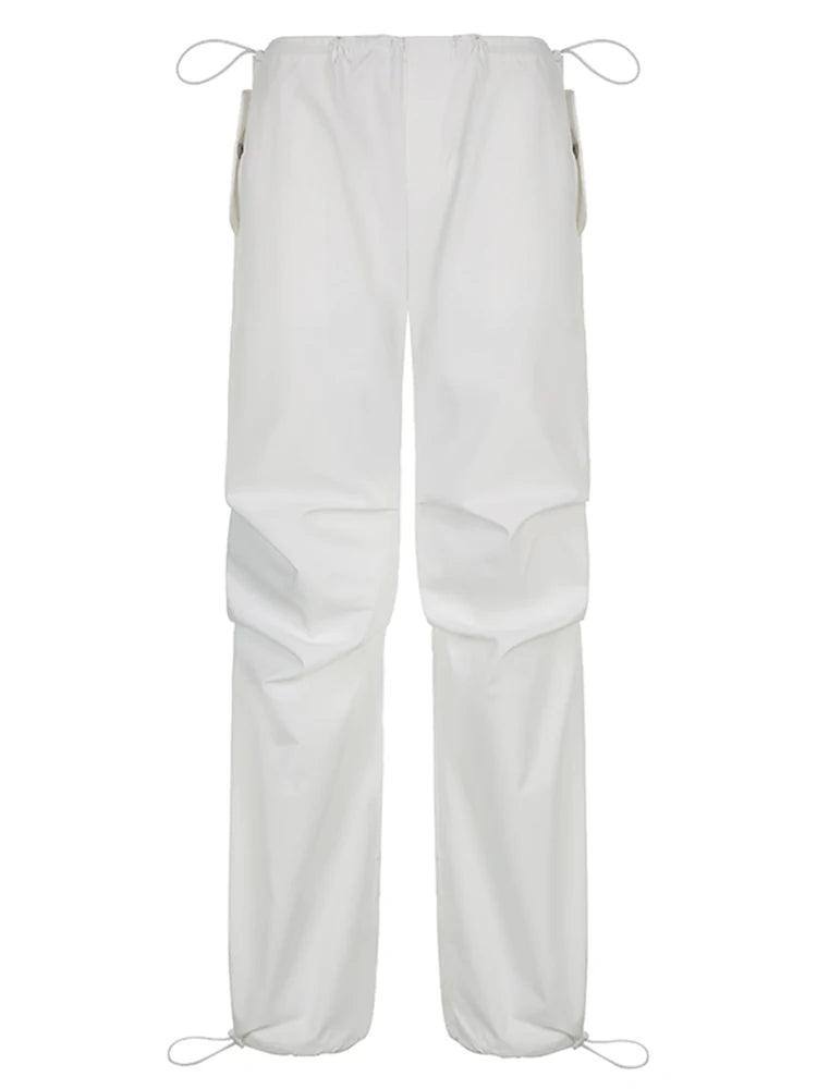 Sweetown Baggy White Sweatpants for Casual Comfort-6