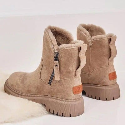 Thick Plush Snow Boots Women Faux Suede Non-slip Winter-7