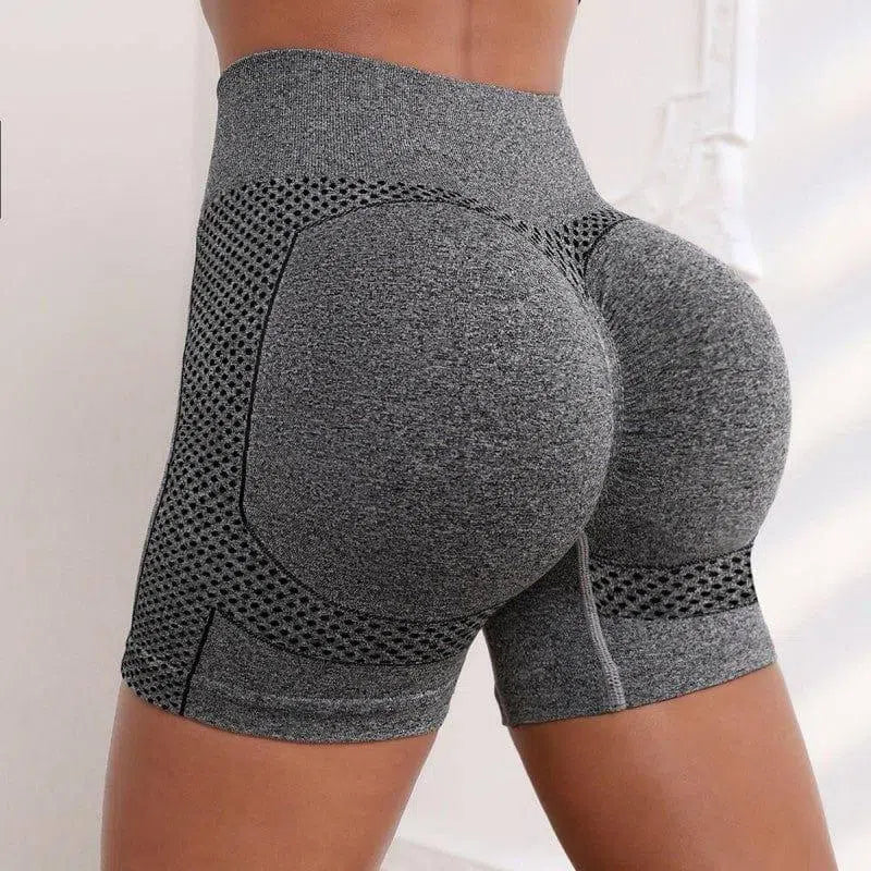 Three-point Yoga Pants For Women With High Waist And Hip-Gray-7