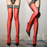 Transparent temptation sexy stockings stockings-Red-6