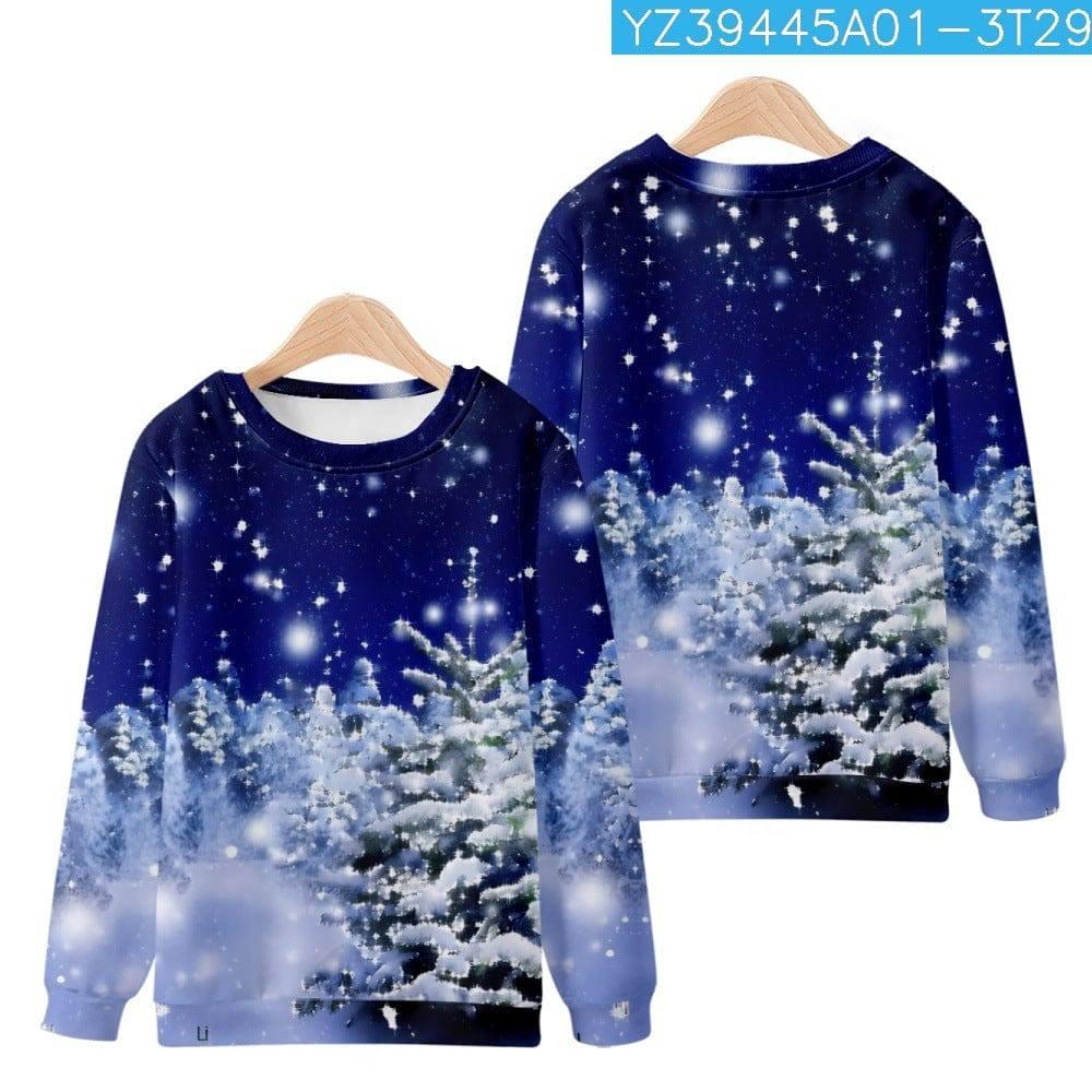 Trendy Christmas Creative Printing Round Neck Long Sleeve-A-2