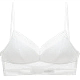 U-shaped backless lace lingerie-White-3