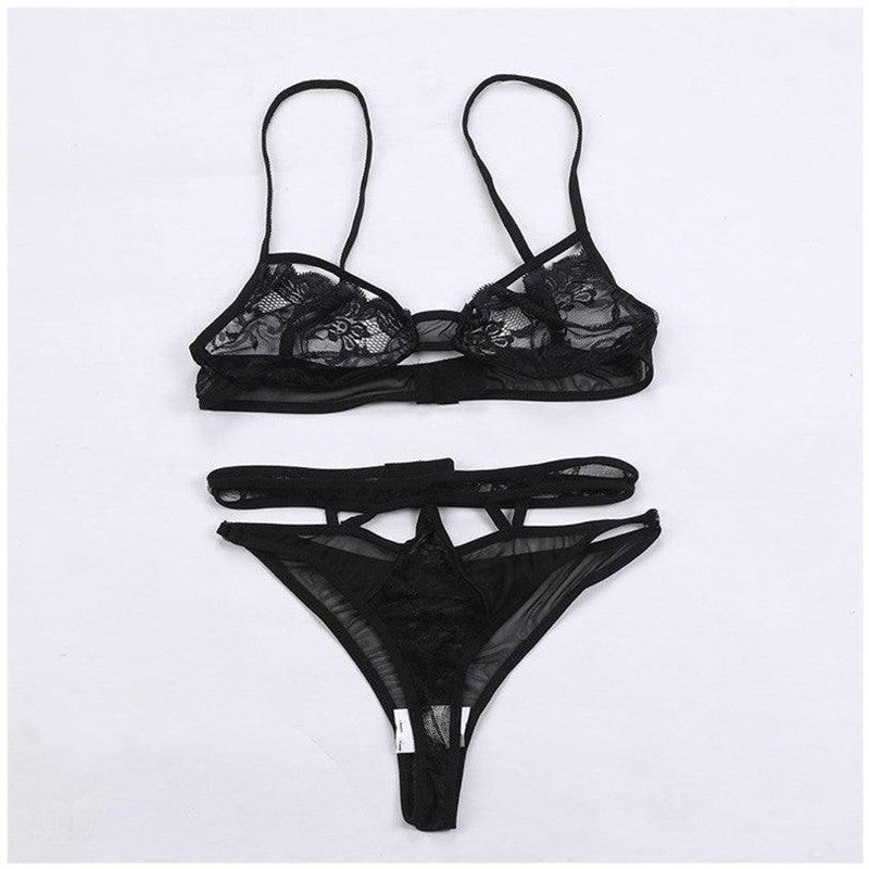 Up And Down Split Two-piece Suit Hollow Out Lingerie-4