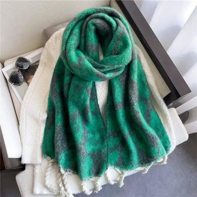 Winter Scarf Women Cashmere Warm Pashmina Solid Female Scarv-WT708-5