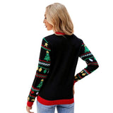 Women's Embroidered Sequin Long Sleeve Christmas Tree Knit-2