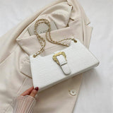 Women's Fashion Simple Chain Fashion Bag Shoulder Bag Casual Trend Crossbody Small Square Bag-4