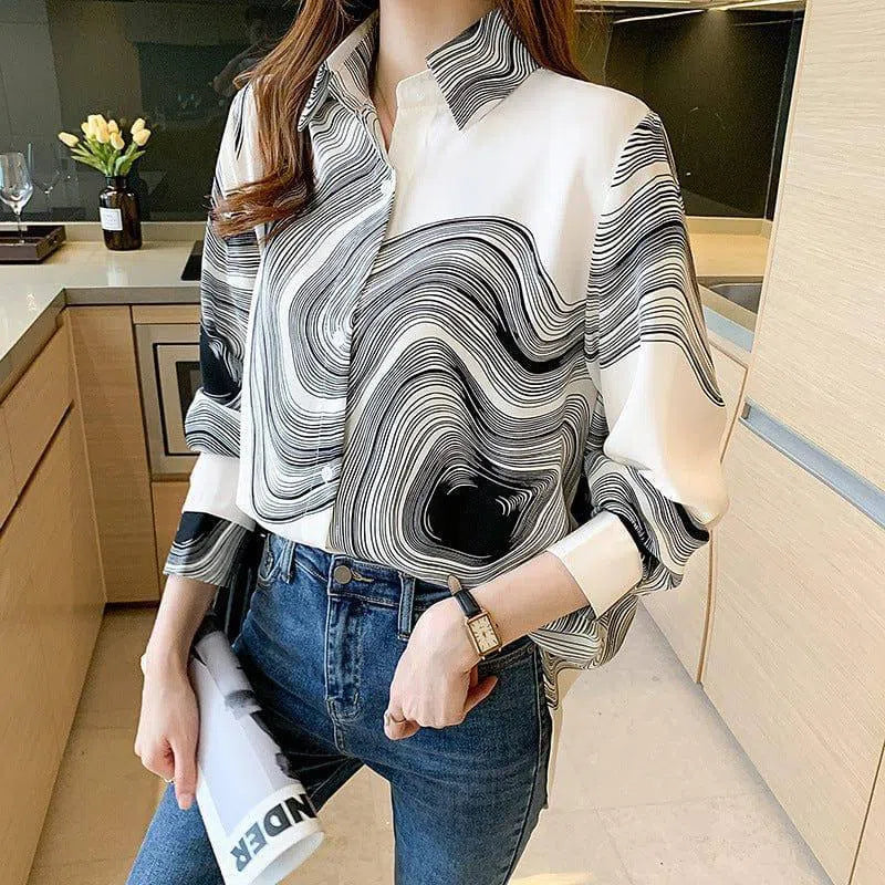 Women's Fashion Tops Printed All-matching-2