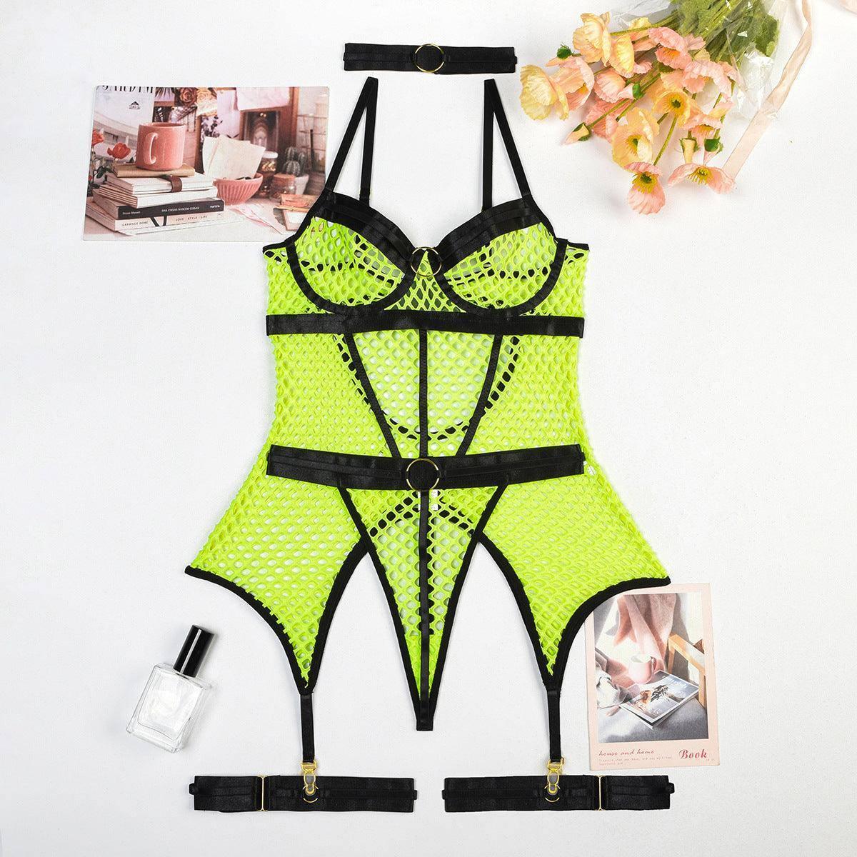 Women's Hot One-piece Sexy Lingerie-Fluorescent Green-6