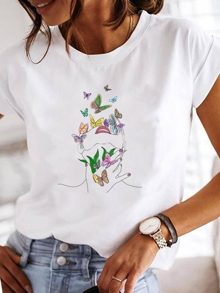 Women's Loose 3D Pattern T-shirt-Q106-11