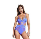 Women Summer Swimsuits Sleeveless One Piece Swimsuit-Purple-3