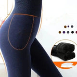 Women's leggings for outer wear in autumn and winter-Navy blue-4