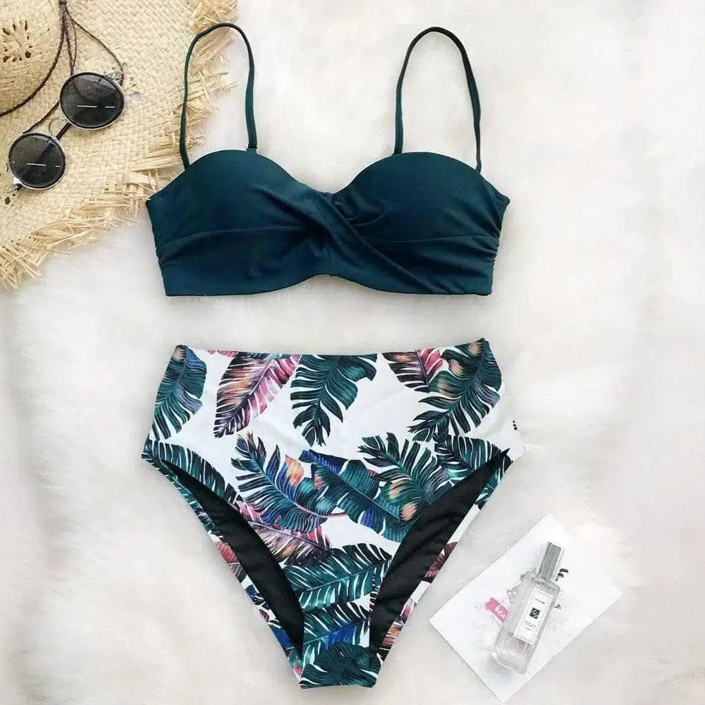 Printed bikini swimsuit-A-1